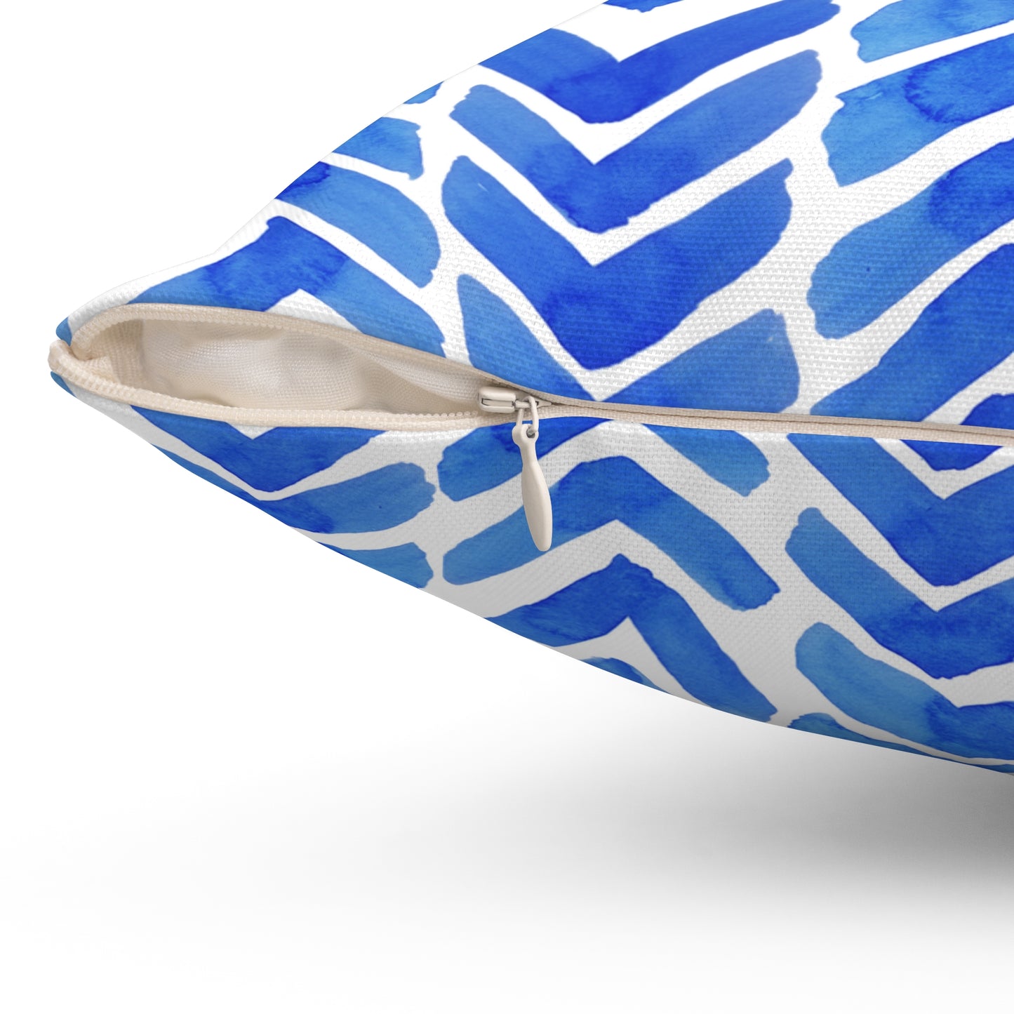 Blue Chevron - Indoor Throw Pillow