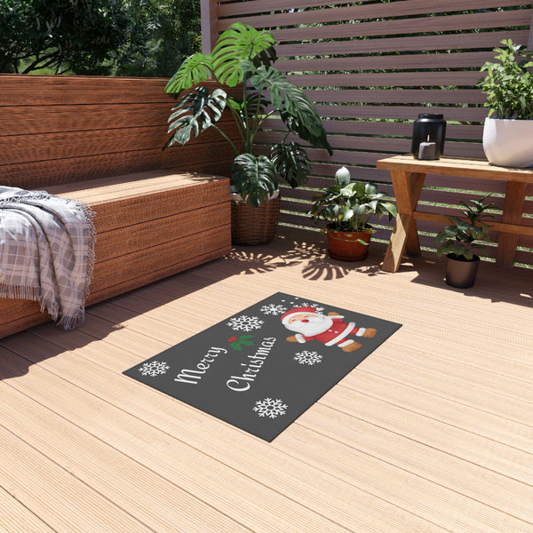 Santa Outdoor Rug Christmas Welcome Mat Outdoor Santa Mat 24"x36"
