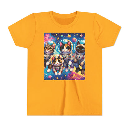 Kids Cats In Space TShirt Kids Graphic Tee