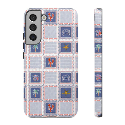 Lobsters Sailboats Seashells - Cell Phone Tough Case
