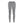 Rear view of gray leggings featuring a vertical hand-drawn illustration of moon phases and geometric arrows on the left leg. The fabric has a soft, brushed suede texture with visible white stitching at the waist and hem.