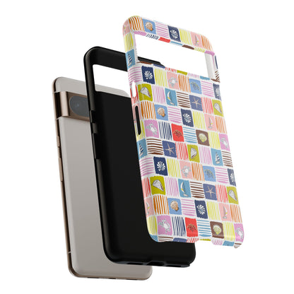 Colorful Seashells Sailboats and Starfish Summer Themed Phone Case