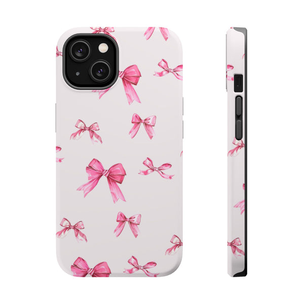 Coquette Pink Bows iPhone Magnetic Tough Case