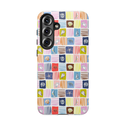 Colorful Seashells Sailboats and Starfish Summer Themed Phone Case