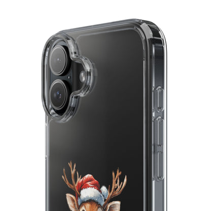 Festive Reindeer on a Clear Phone Case