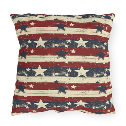Stars & Stripes - Outdoor Throw Pillow