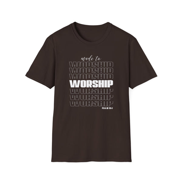 Made to Worship TShirt Unisex Softstyle T-Shirt Christian TShirt