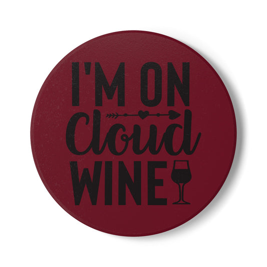 Chic Wine Lover's Ceramic Coaster - Fun Gift for Friends, Great for Home Decor, Housewarming, Parties, or Wine O'clock!