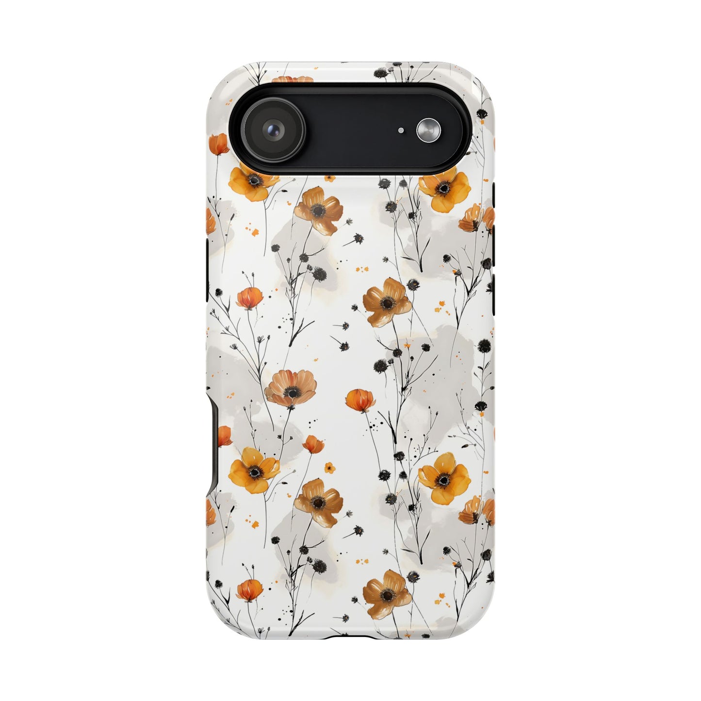 Orange and Yellow Floral MagSafe iPhone Case
