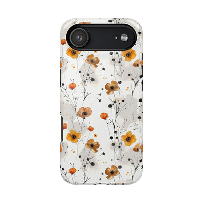 Orange and Yellow Floral MagSafe iPhone Case