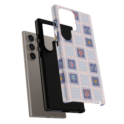 Lobsters Sailboats Seashells - Cell Phone Tough Case