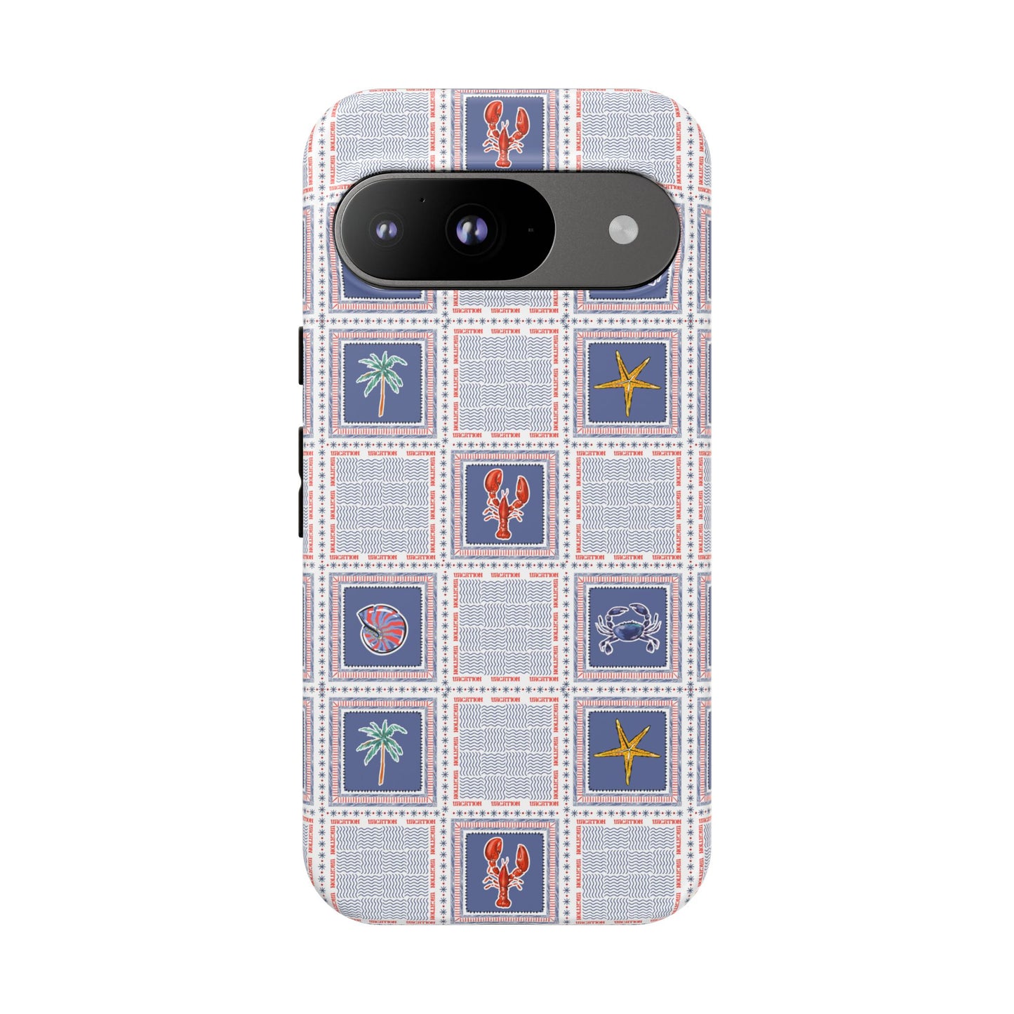 Lobsters Sailboats Seashells - Cell Phone Tough Case