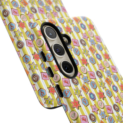 Yellow and White Striped Summer Themed Phone Case