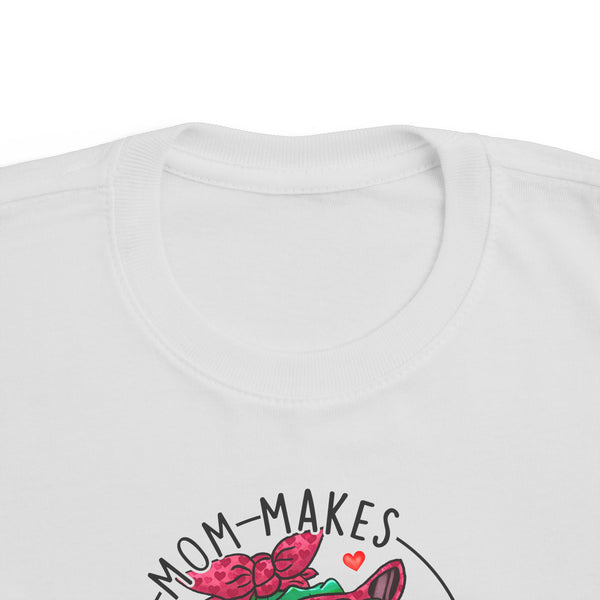 Toddler My Mom Makes My Heart Saur Dinosaur Valentine's Day TShirt