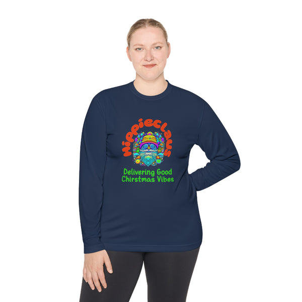 Unisex Long Sleeve TShirt Hippie Claus Graphic Tshirt Funny Tee