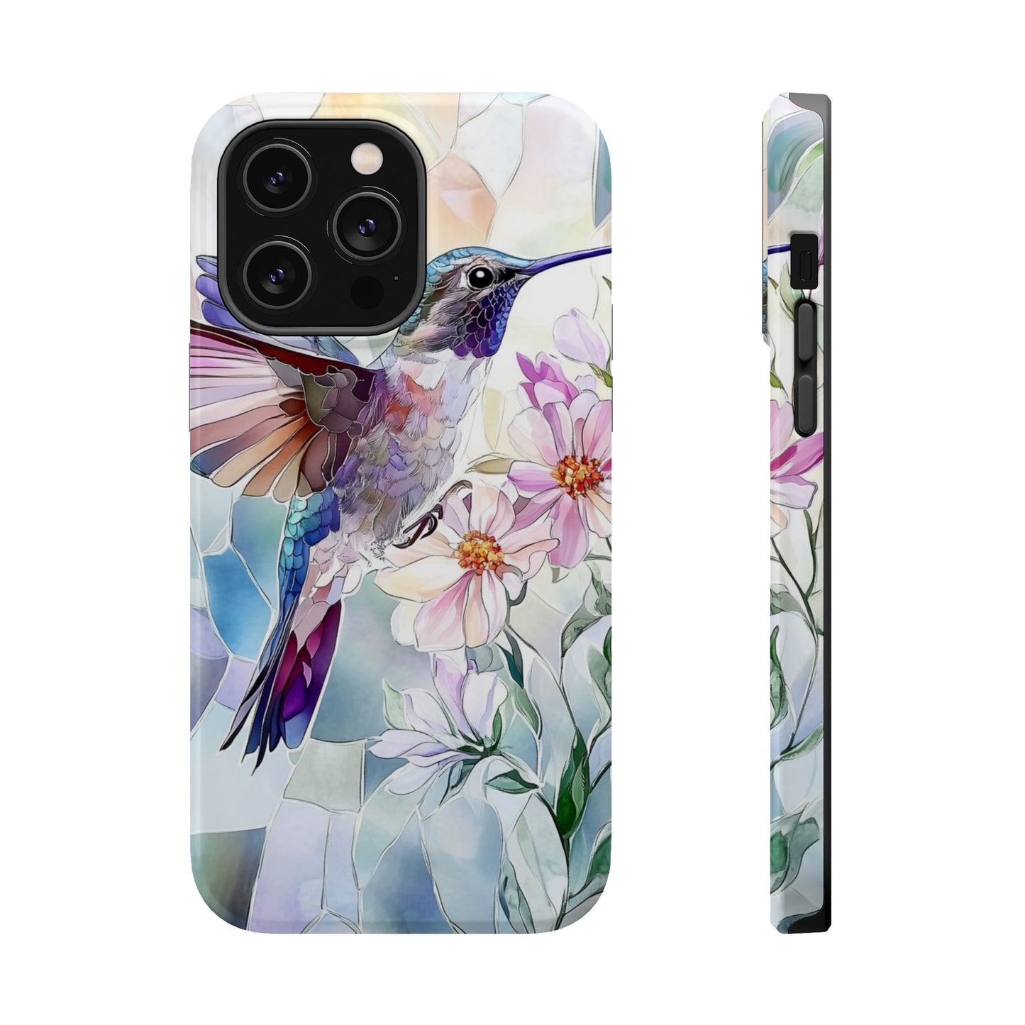 Stained Glass Hummingbird MagSafe iPhone Case