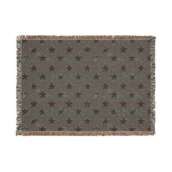 Patriotic Star Woven Blanket - Horizontal