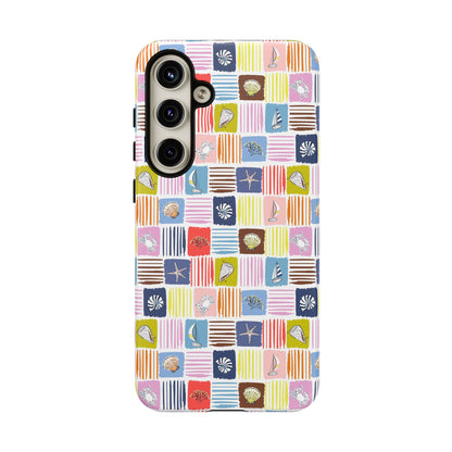 Colorful Seashells Sailboats and Starfish Summer Themed Phone Case