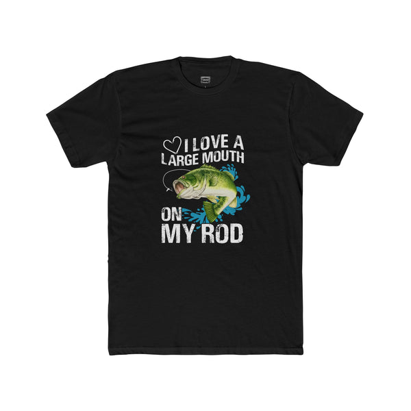 Large Mouth Bass On My Rod - Men's Graphic Funny TShirt