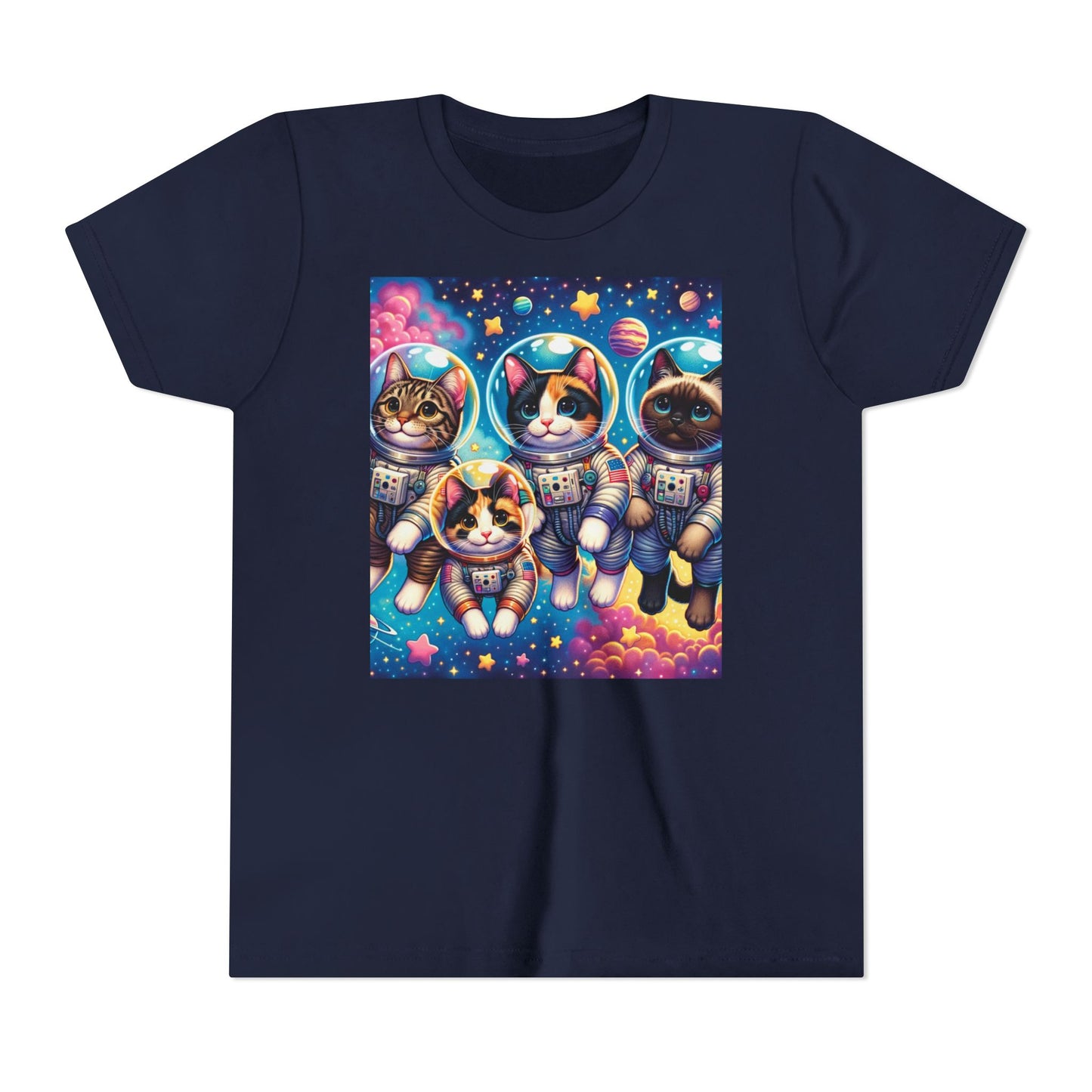 Kids Cats In Space TShirt Kids Graphic Tee