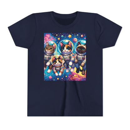 Kids Cats In Space TShirt Kids Graphic Tee