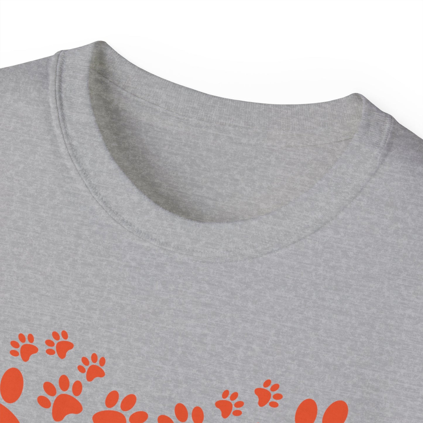 Heart Paw Print Unisex Ultra Cotton Tee - Perfect for Pet Lovers