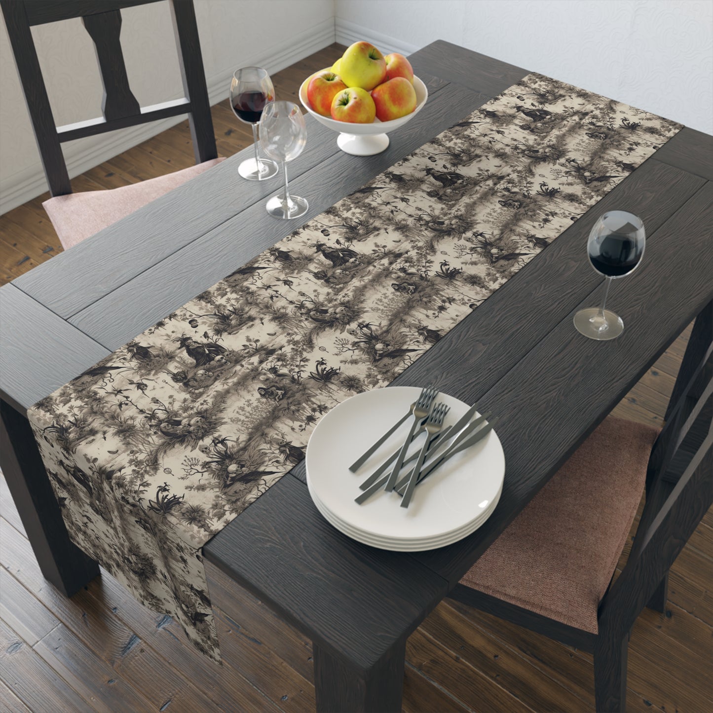 Gothic Toile Table Runner