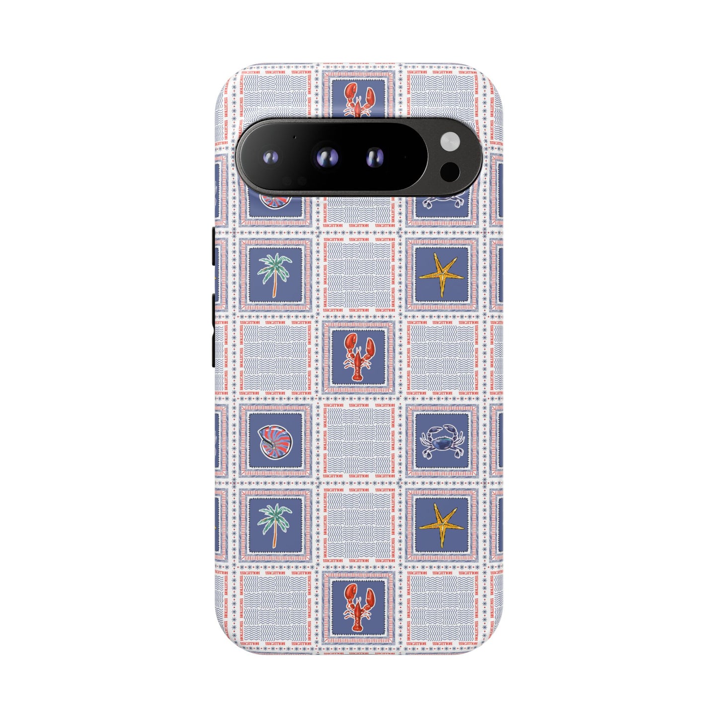 Lobsters Sailboats Seashells - Cell Phone Tough Case