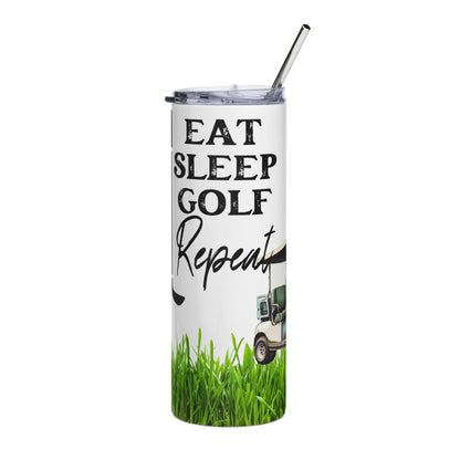 Eat Sleep Golf Repeat - 20oz Stainless Steel Tumbler