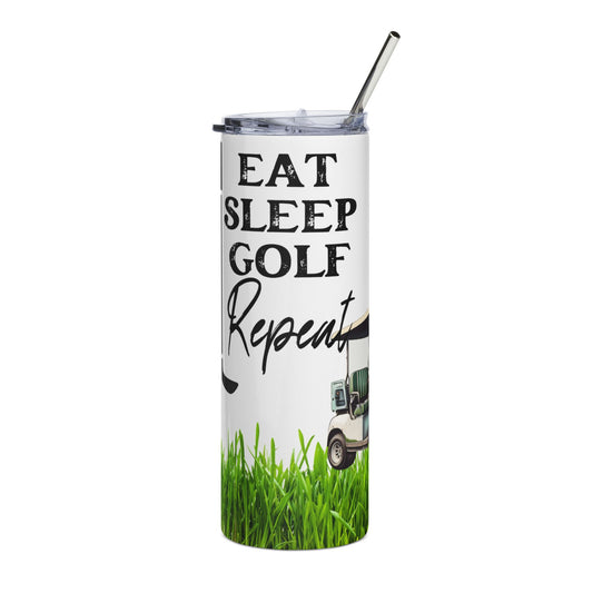 Eat Sleep Golf Repeat - 20oz Stainless Steel Tumbler