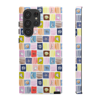 Colorful Seashells Sailboats and Starfish Summer Themed Phone Case