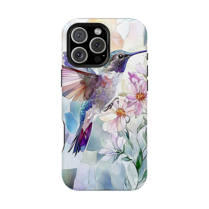 Stained Glass Hummingbird MagSafe iPhone Case