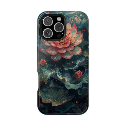 Elegant Lotus Blossom Artistic MagSafe iPhone Case