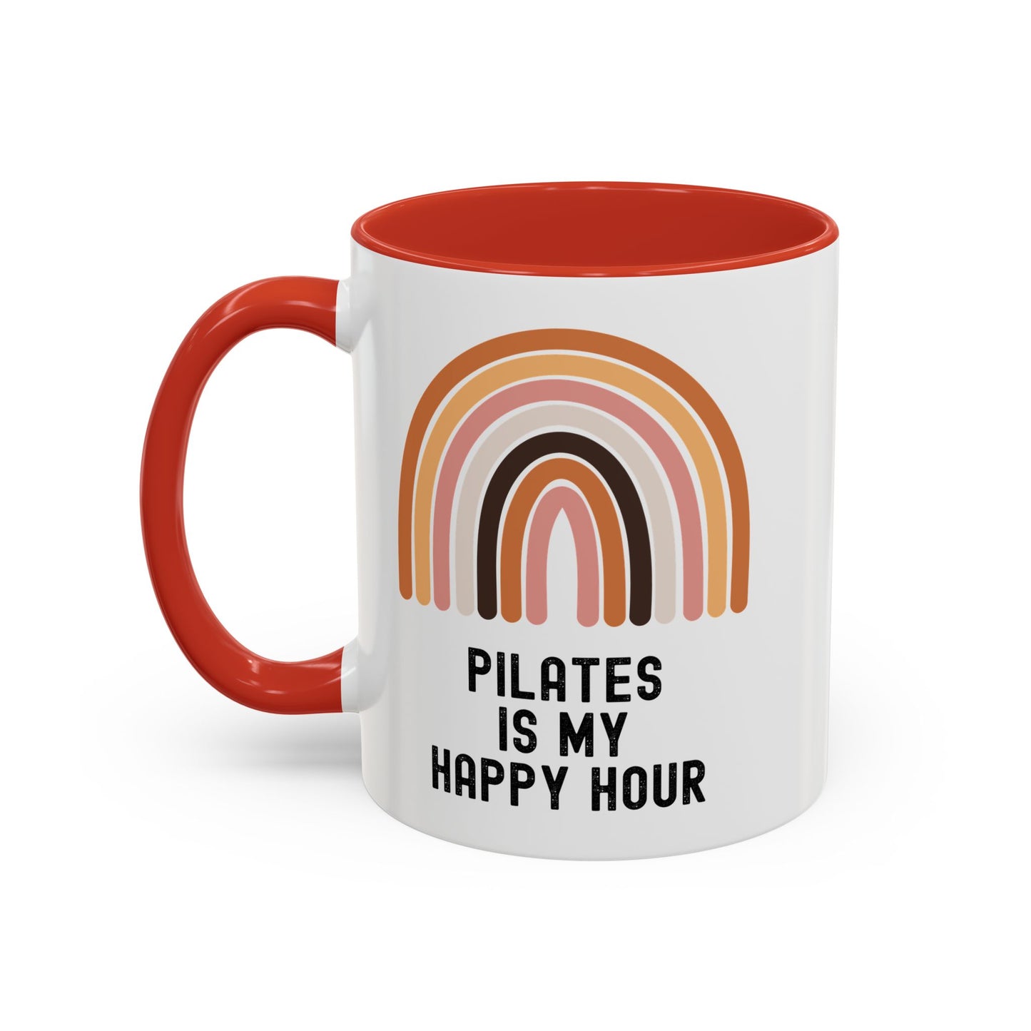 Pilates Is My Happy Hour Funny Coffee Mug Gift for Pilates Lover Women Workout Cup Mothers Day