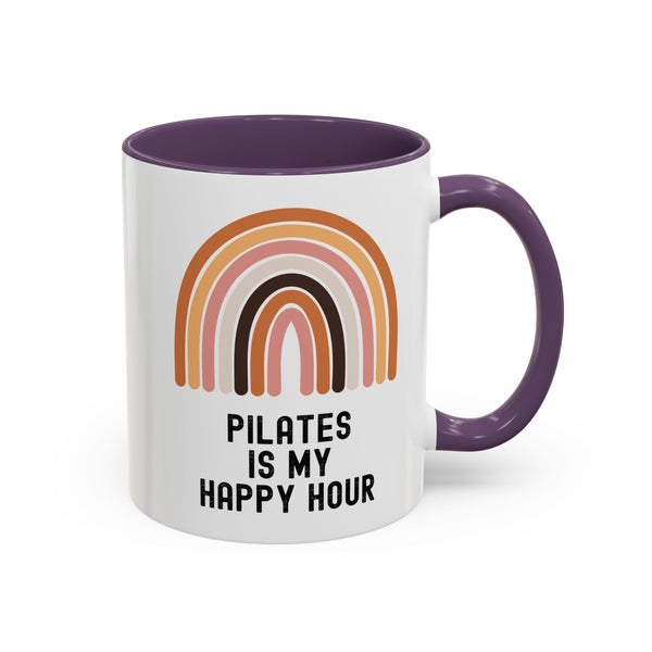 Pilates Is My Happy Hour Funny Coffee Mug Gift for Pilates Lover Women Workout Cup Mothers Day