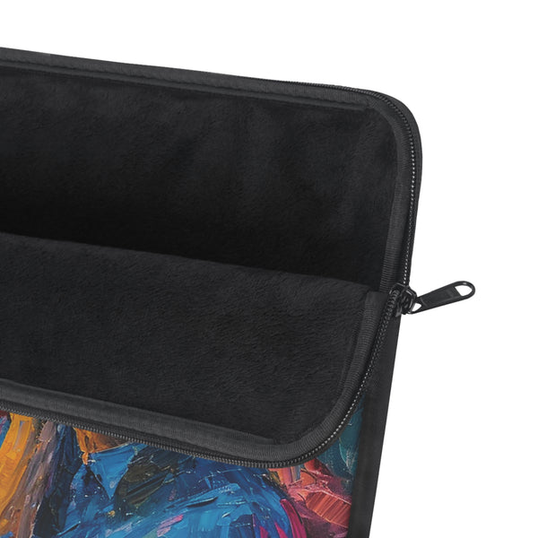 Woman in a Cafe Painting Inspired Laptop Sleeve