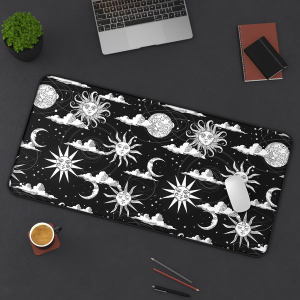 Celestial Sun and Moon Desk Mat