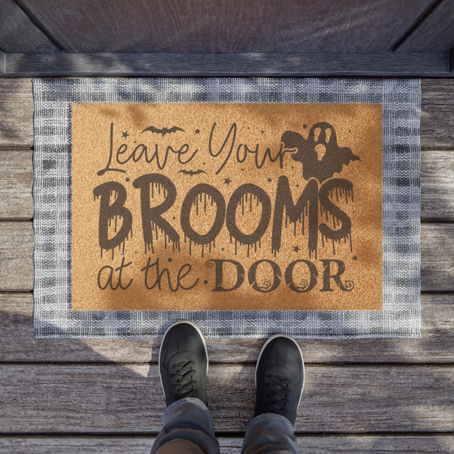 Leave Your Brooms at the Door - Outdoor Welcome Mat