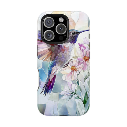 Stained Glass Hummingbird MagSafe iPhone Case