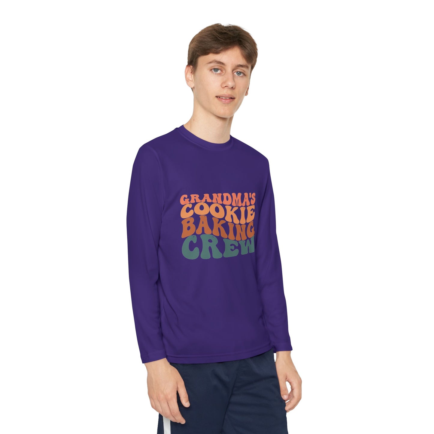 Kids Long Sleeve Grandma Cookie Baking Crew