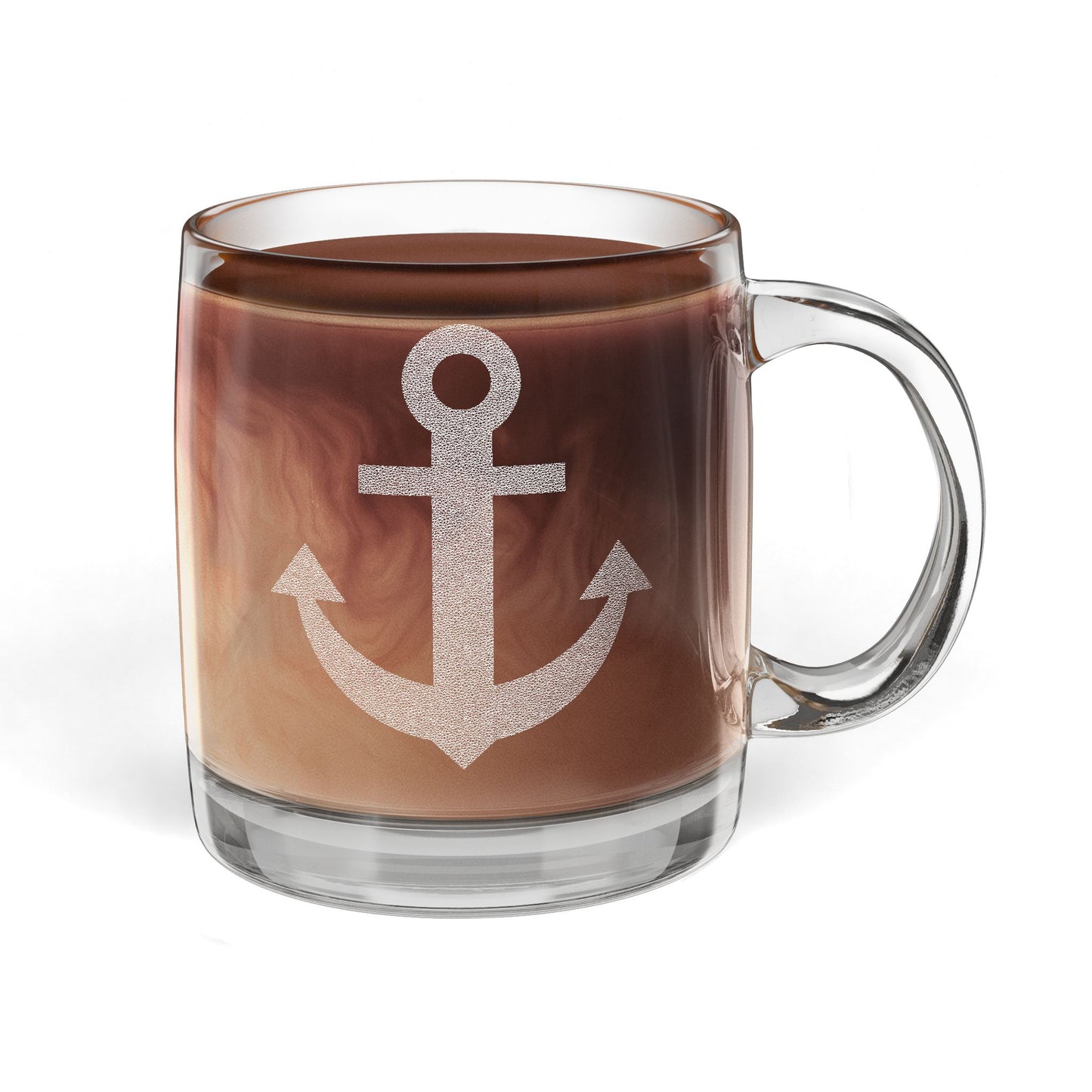 Nautical Anchor Glass Coffee Mug