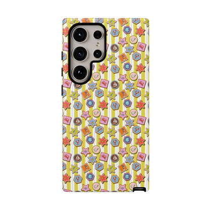 Yellow and White Striped Summer Themed Phone Case