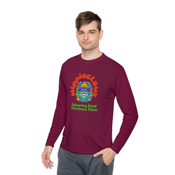Unisex Long Sleeve TShirt Hippie Claus Graphic Tshirt Funny Tee