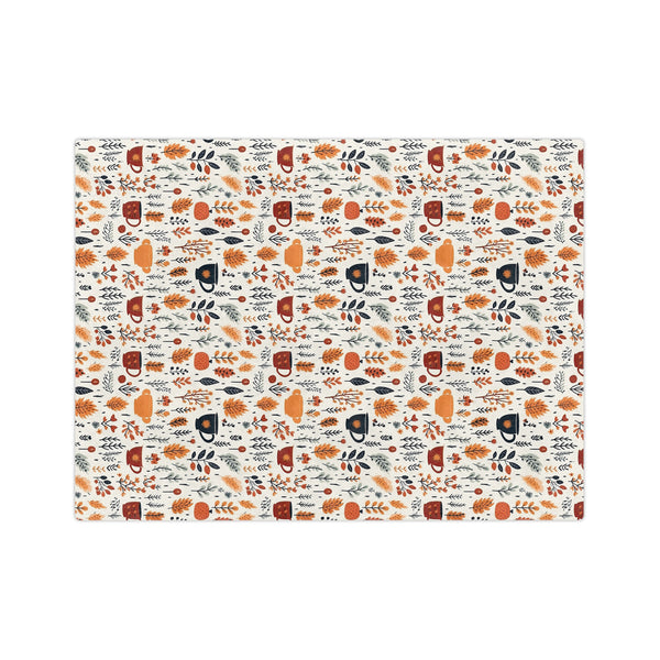 Cozy Floral Velveteen Blanket, Soft Throw for Fall Decor, Seasonal Gift, Home Warmth, Autumn Blanket for Snuggling