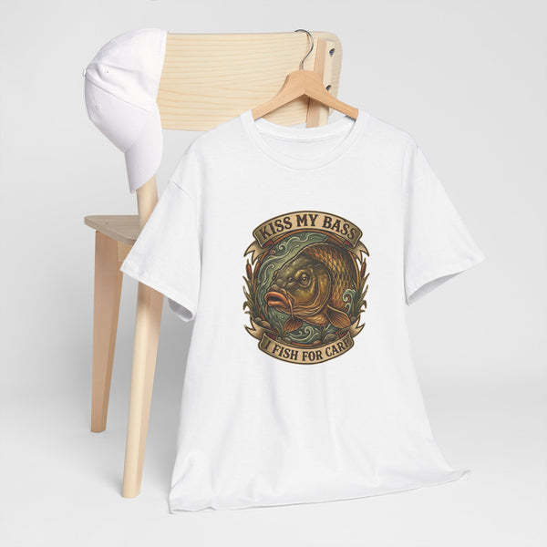 Kiss My Bass, Fish For Cash - Bass Angler Tee
