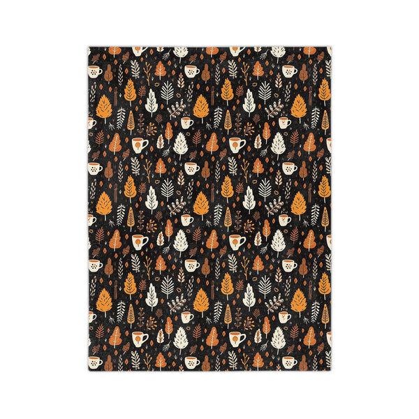 Cozy Fall Velveteen Blanket - Perfect for Autumn, Halloween, and Thanksgiving Decor, Gift for Friends, Family, Home