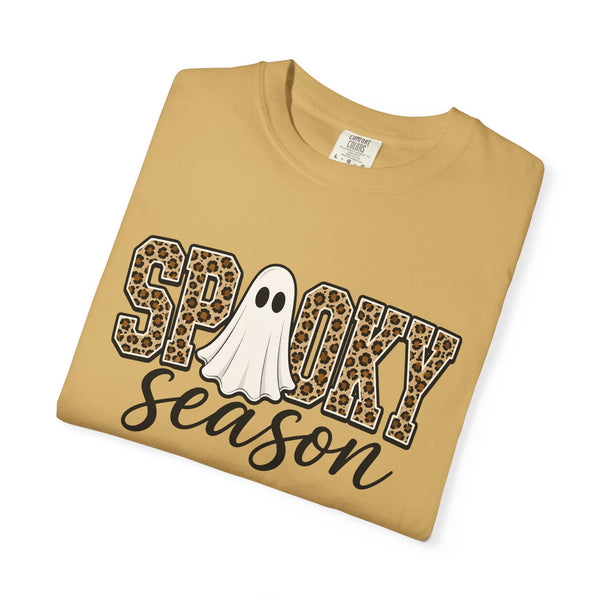 Spooky Season Leopard Print Ghost Halloween Graphic T-Shirt