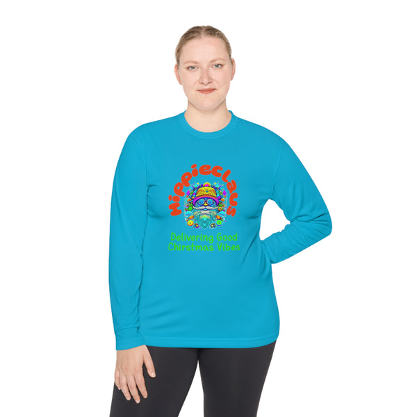 Unisex Long Sleeve TShirt Hippie Claus Graphic Tshirt Funny Tee