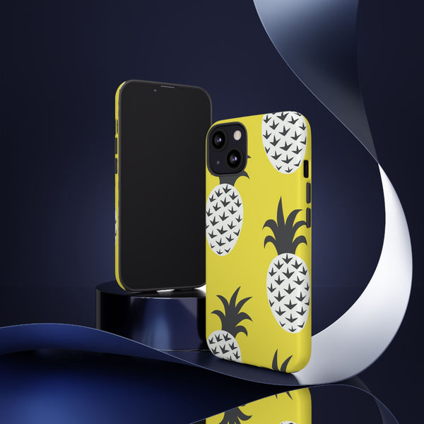Pineapple Themed Phone Case, iPhone Case, Samsung Galaxy Case, Pixel Case, Yellow Phone Case, Tough Case