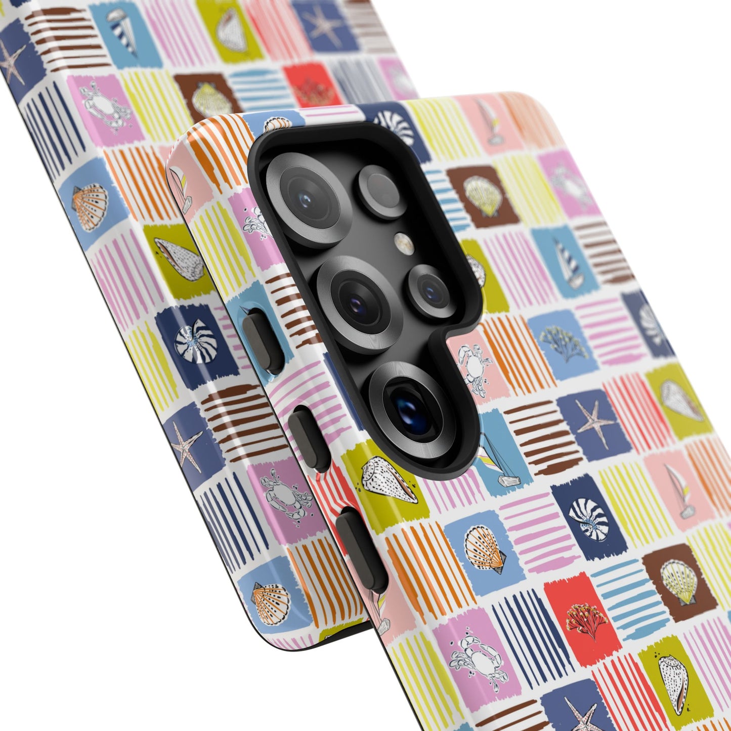 Colorful Seashells Sailboats and Starfish Summer Themed Phone Case